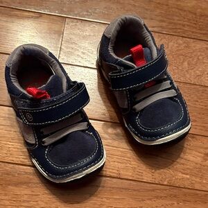 New Stride Rite SRTech Wes Navy and Gray Infant Sneakers